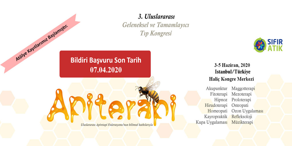 GETAT 2020 -3. Uluslararası Geleneksel ve Tamamlayıcı Tıp Kongresi, 03-05 Haziran 2020, İstanbul, Türkiye