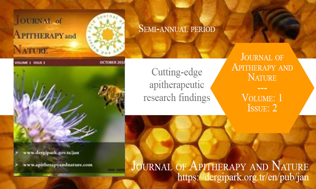 JAN, Ekim 2018 -Apiterapi ve Doğa Dergisi, Yıl: 2018, Cilt: 1, Sayı: 2, Yayın Tarihi: 29 Ekim 2018