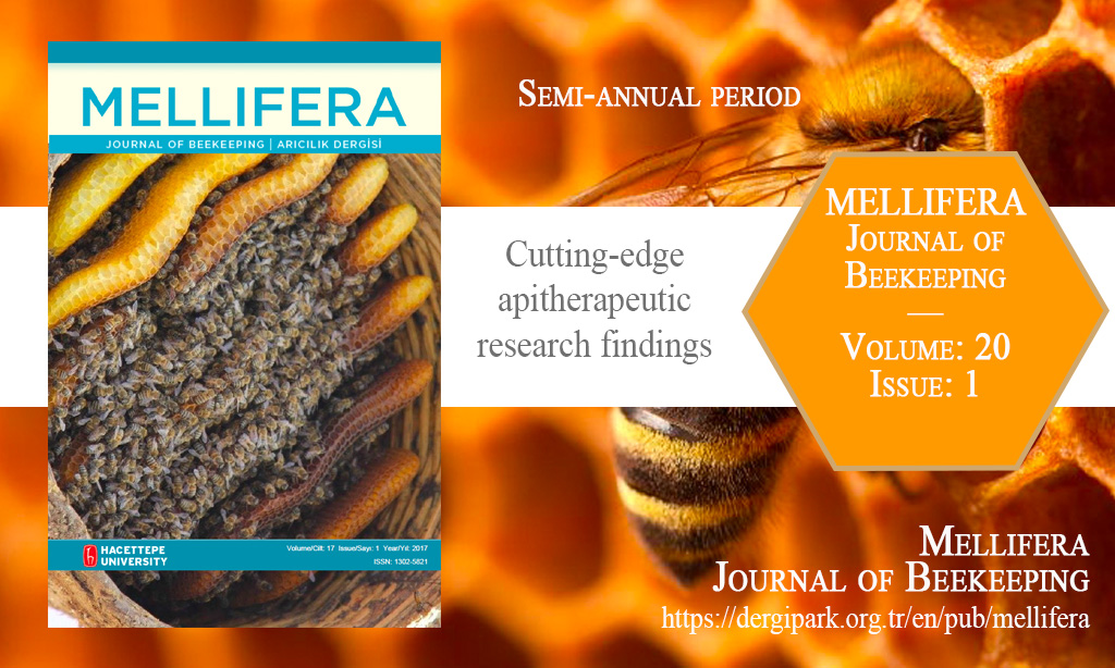 MELLIFERA, Haziran 2020 – Arıcılık Dergisi, Yıl: 2020, Cilt: 20, Sayı: 1, Yayın Tarihi: 29 Haziran 2020